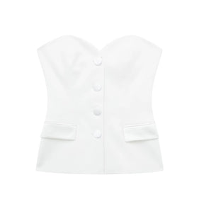 Conjunto Feminino Alfaiataria Branco Isa