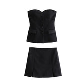 Conjunto Feminino Alfaiataria Preto Isa