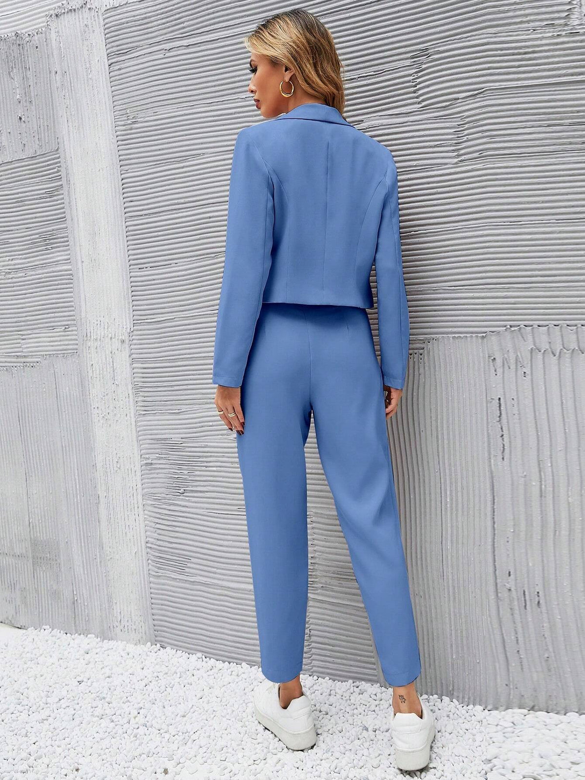 Conjunto Feminino Azul Alfaiataria
