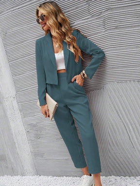 Conjunto Feminino Azul Cadete Alfaiataria
