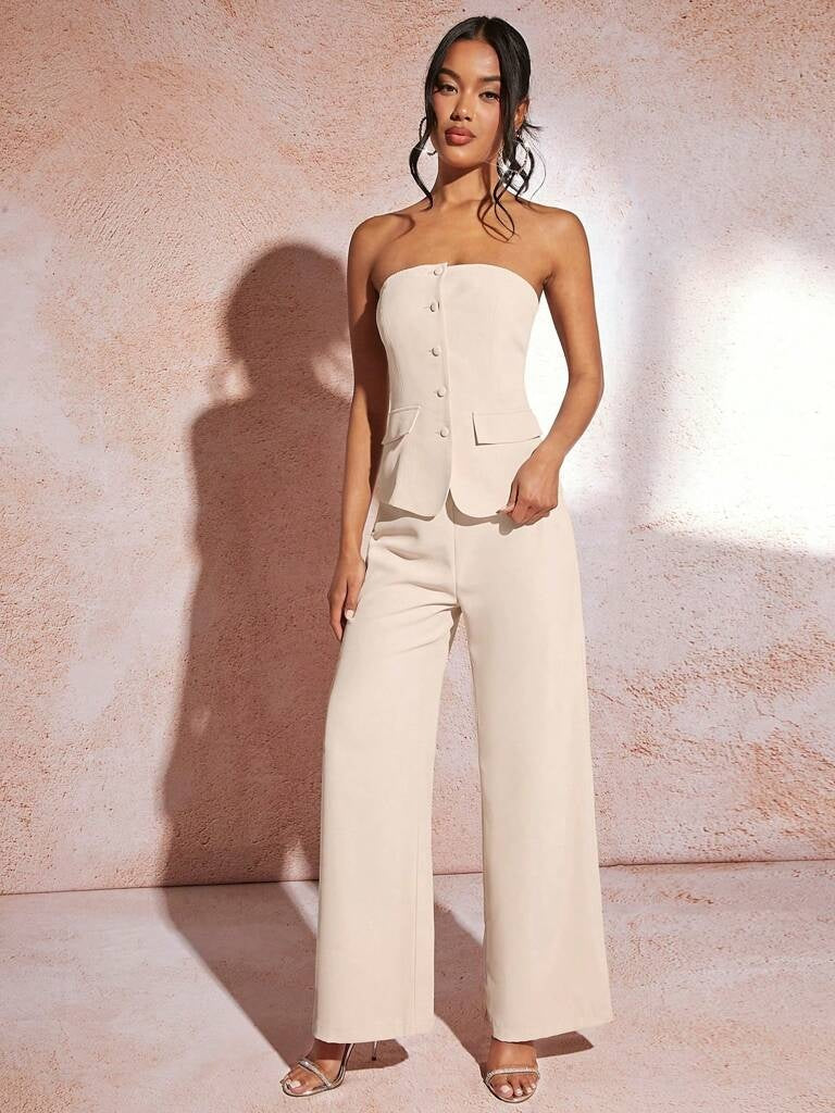 Conjunto Feminino Bege Bruges