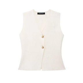 Conjunto Feminino Blusa e Saia Decote em V Cintura Alta Rute