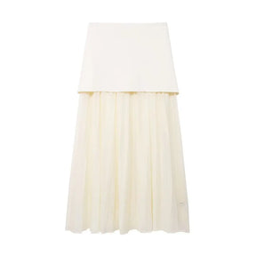 Conjunto Feminino Blusa e Saia Decote em V Cintura Alta Rute
