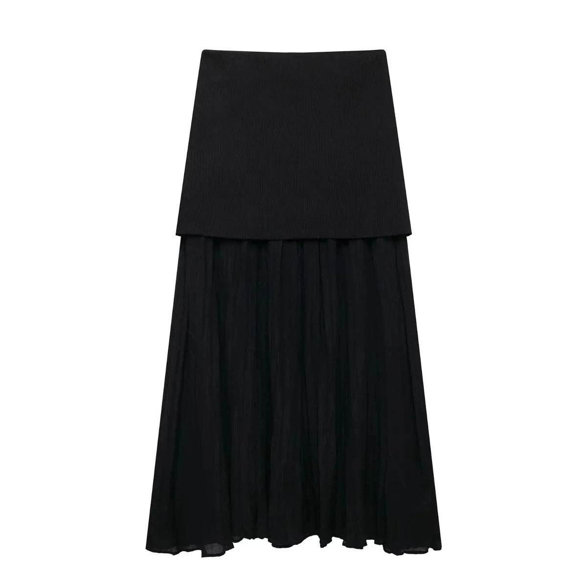 Conjunto Feminino Blusa e Saia Decote em V Cintura Alta Rute