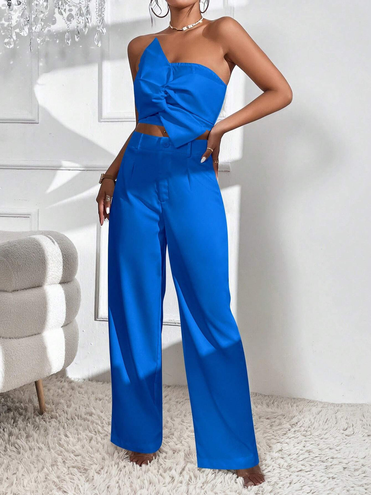 Conjunto Feminino Elegância Privé Azul