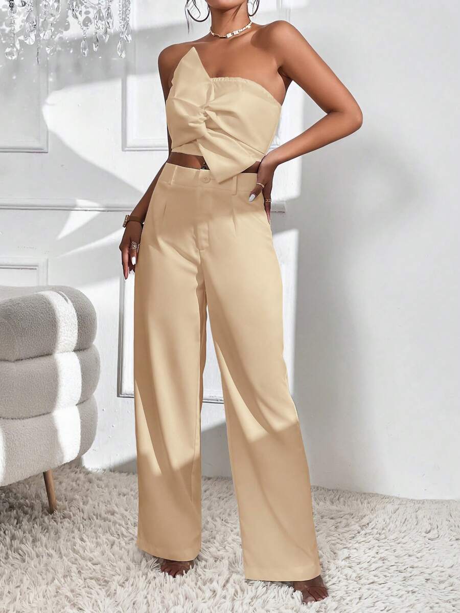 Conjunto Feminino Elegância Privé Bege