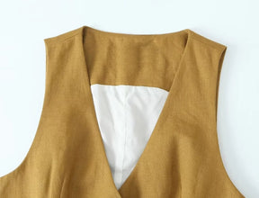 Conjunto Feminino Linho Bege