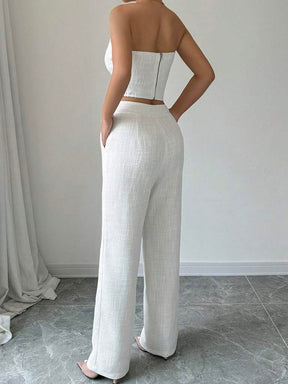 Conjunto Feminino Linho Branco Antonella