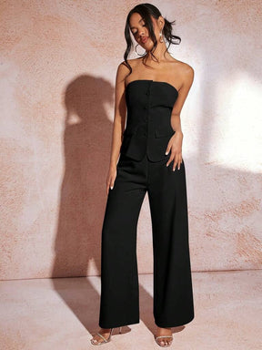 Conjunto Feminino Preto Bruges