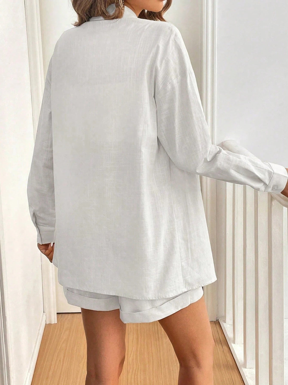 Conjunto Feminino Short e Blusa 100% Algodão Jasmine Branco