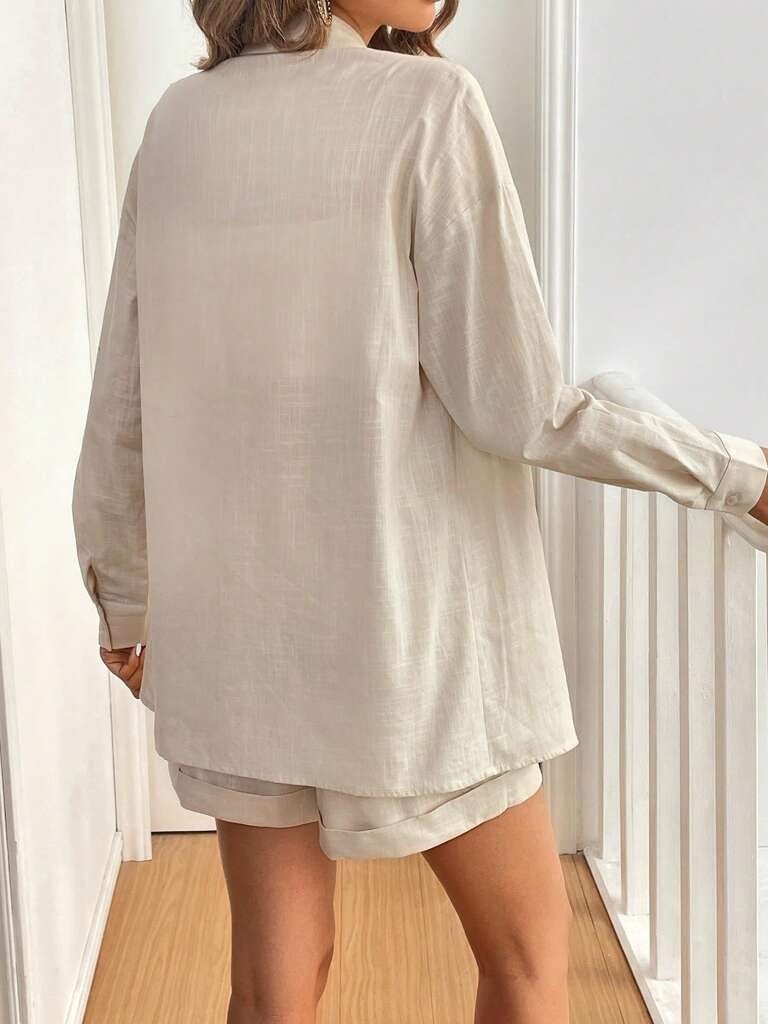 Conjunto Feminino Short e Blusa 100% Algodão Jasmine Damasco