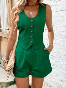 Conjunto Feminino Short e Colete