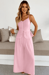 Conjunto Renata Calça pantalona e Blusa Rose