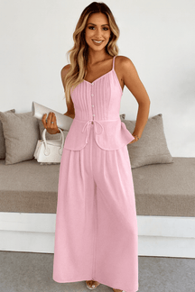 Conjunto Renata Calça pantalona e Blusa Rose