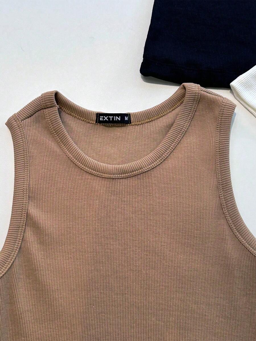 Cropped Feminino 3 Regatas Básicas