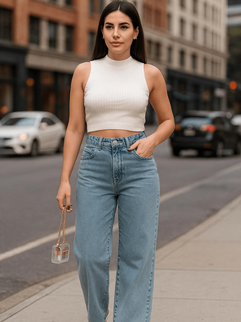 Jeans Calça Feminina Lavagem Média Atlanta