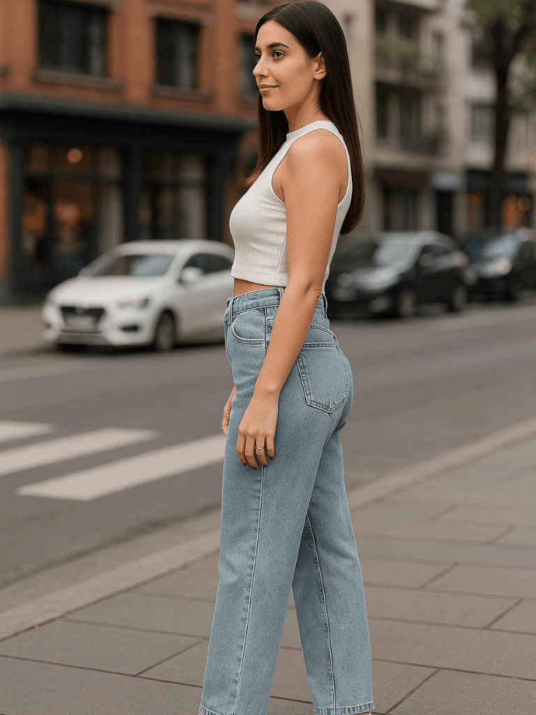 Jeans Calça Feminina Lavagem Média Atlanta