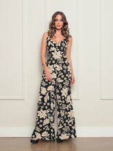 Macacão Feminino Estampado Preto Isís