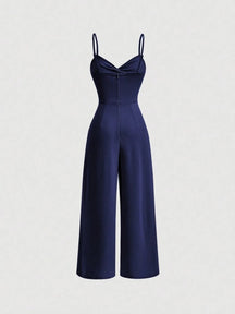 Macacão Feminino Longo Azul Marinho Forlì