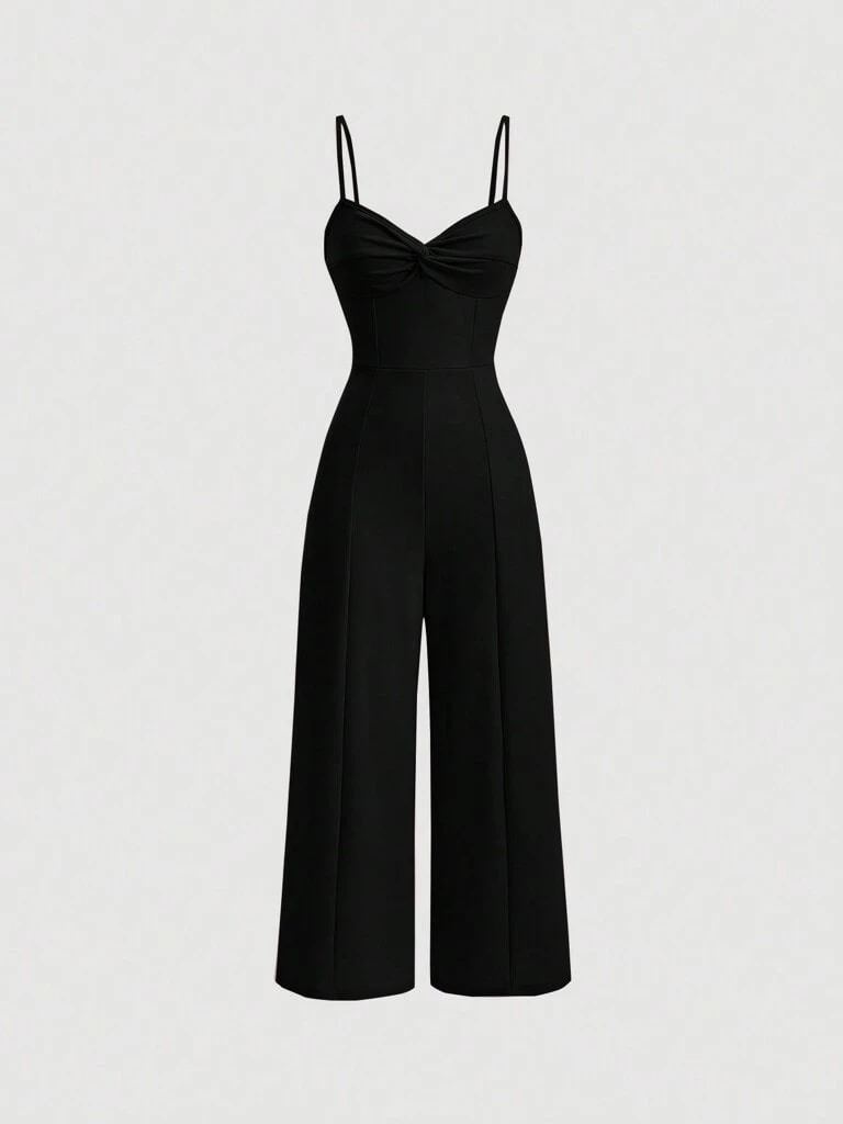 Macacão Feminino Longo Preto Forlì