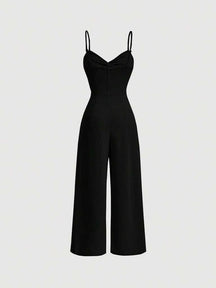 Macacão Feminino Longo Preto Forlì