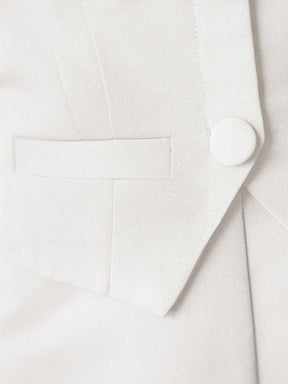 Macacão Feminino Curto Com Botões Frontais Branco