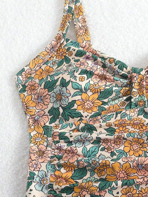 Maiô Estampa Floral Amarelo Aurora