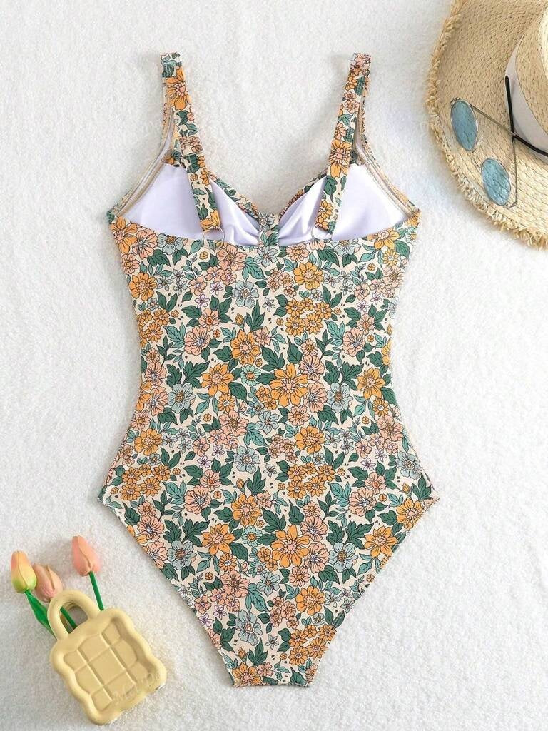 Maiô Estampa Floral Amarelo Aurora