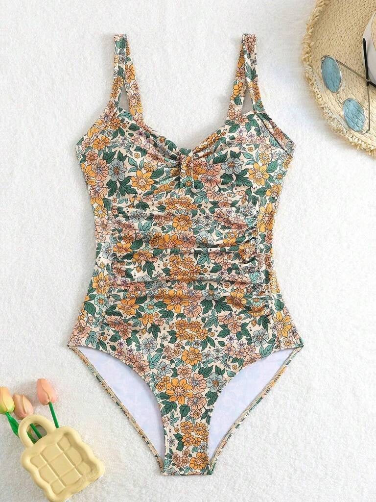 Maiô Estampa Floral Amarelo Aurora