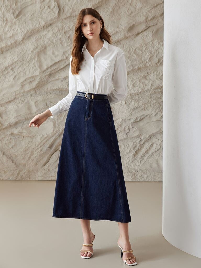 Saia Midi Jeans Ostuni