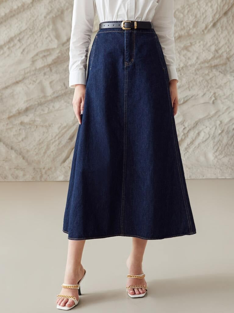 Saia Midi Jeans Ostuni