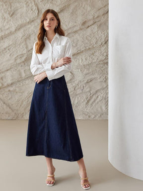 Saia Midi Jeans Ostuni