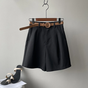 Short Feminino Alfaiataria Com Cinto