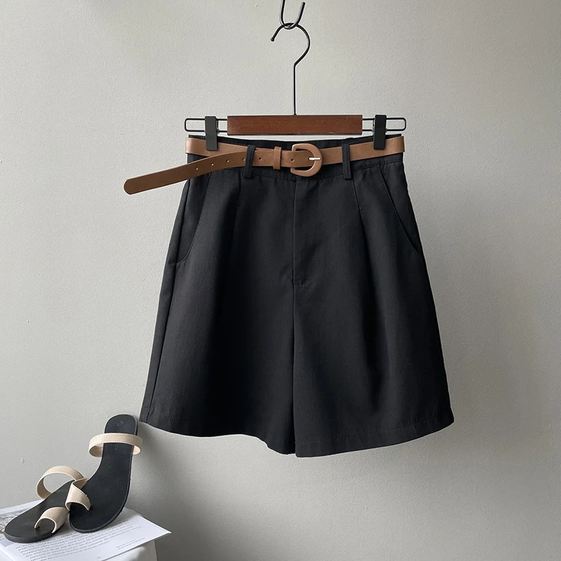 Short Feminino Alfaiataria Com Cinto