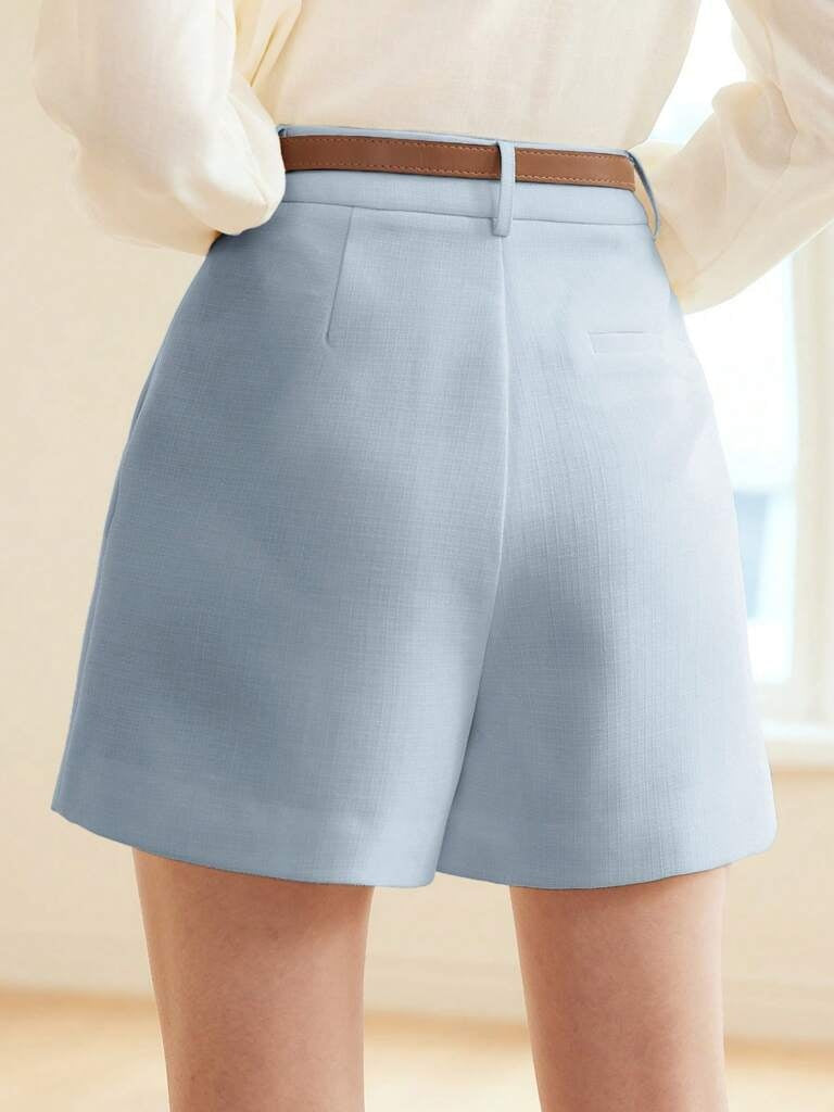 Short Feminino Azul Bebê Biella