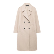 Sobretudo Feminino Duplo Breasted Manga Longa Kamille
