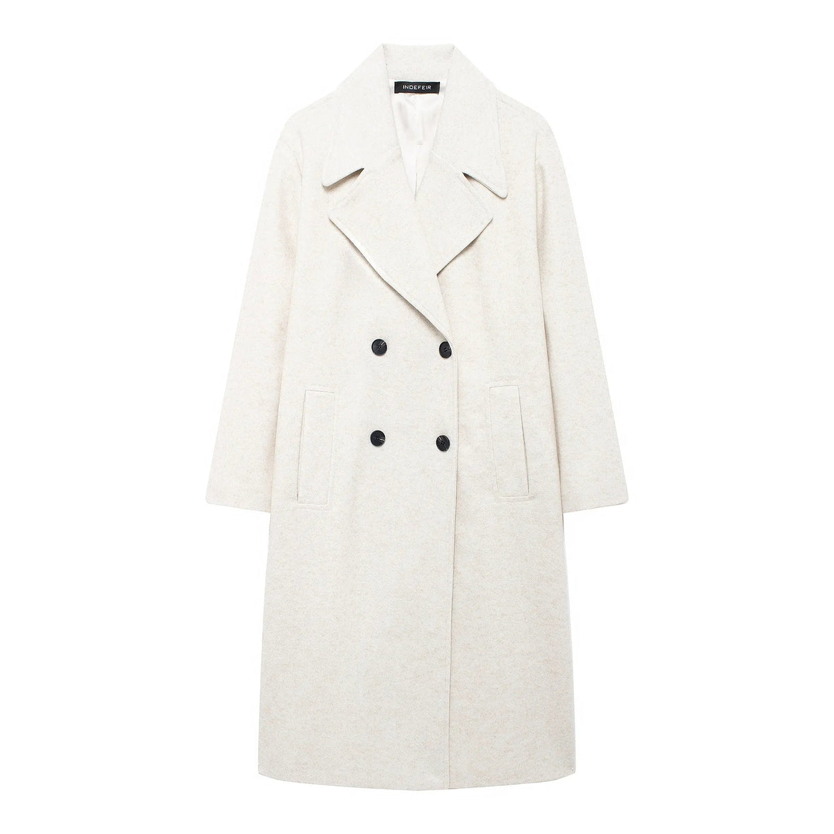 Sobretudo Feminino Duplo Breasted Manga Longa Kamille