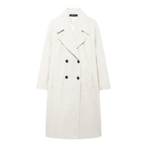 Sobretudo Feminino Duplo Breasted Manga Longa Kamille