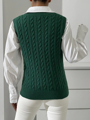 Suéter Feminino Modelo Colete Cola V Verde