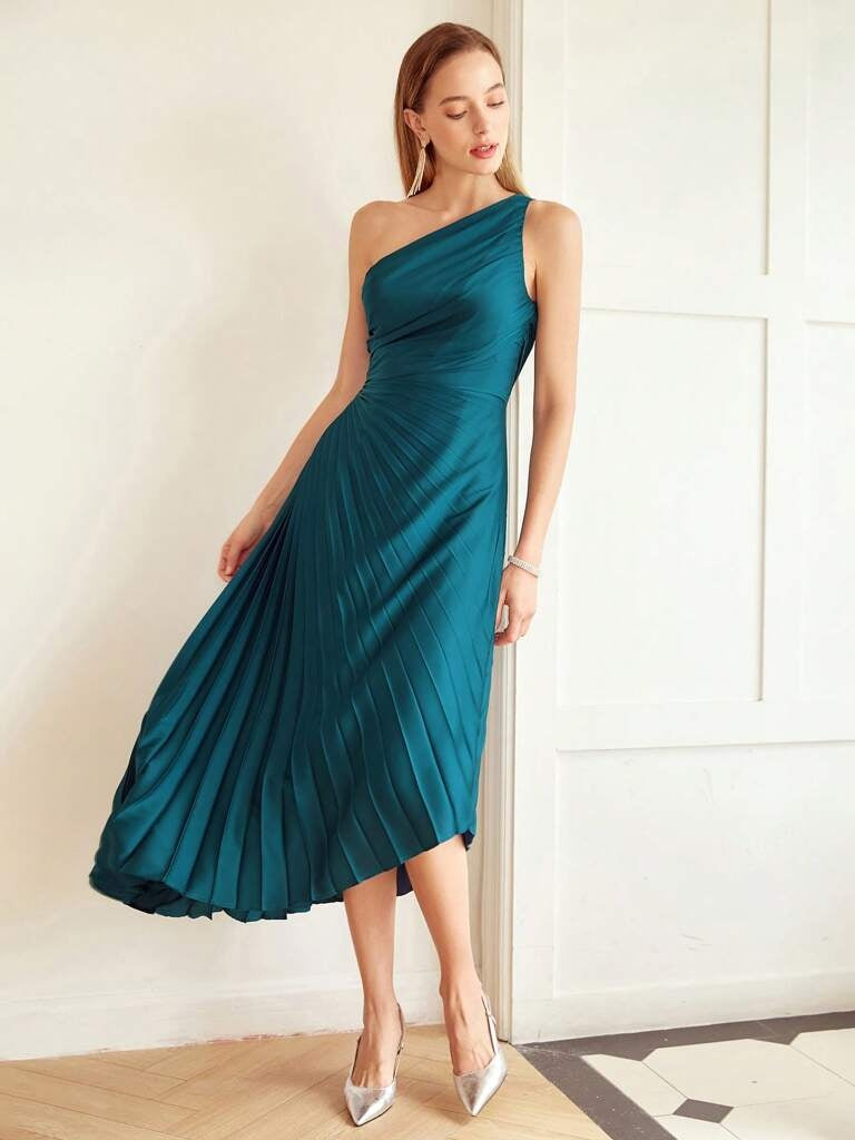 Vestido Arezzo Azul Petróleo