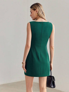 Vestido Curto Verde Militar Emilia