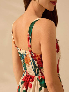 Vestido Estampa Floral Tropical Duce