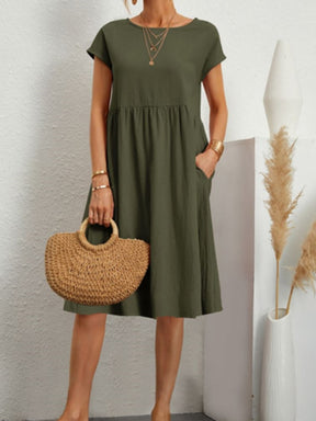 Vestido Feminino Curto Modelo Casual Grécia