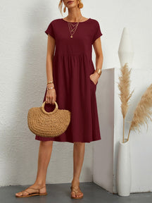 Vestido Feminino Curto Modelo Casual Grécia