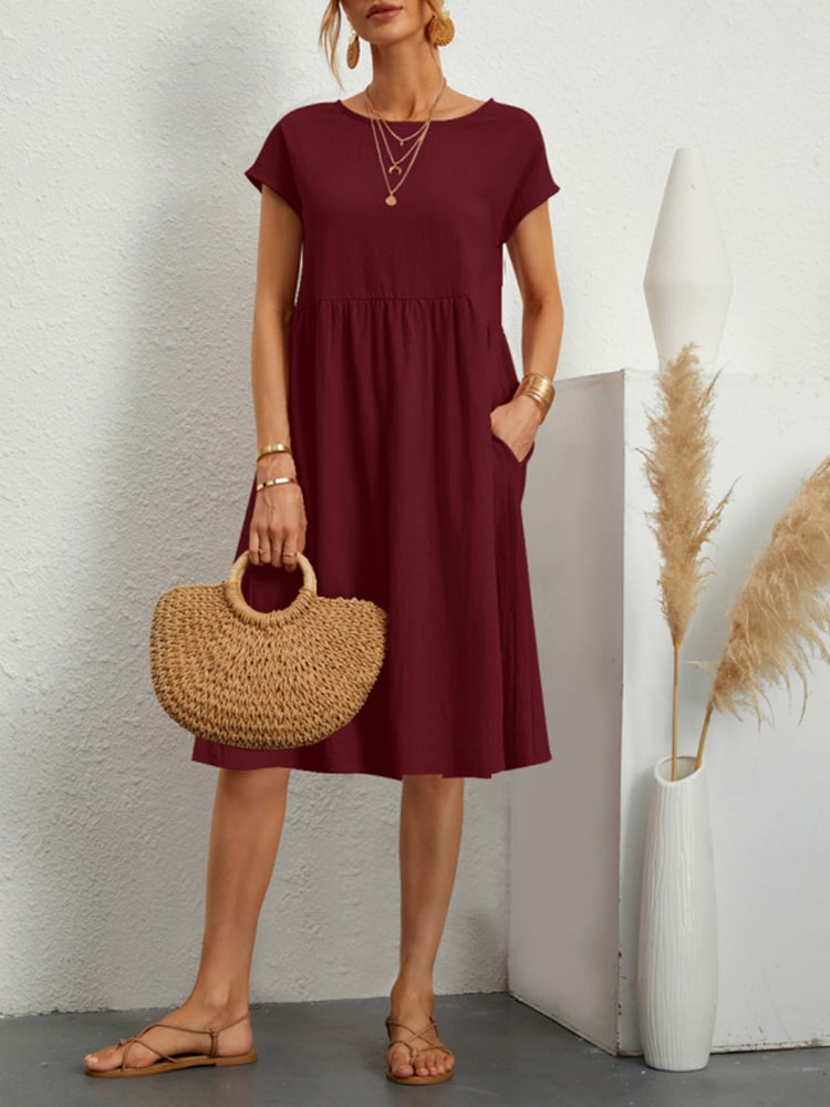 Vestido Feminino Curto Modelo Casual Grécia