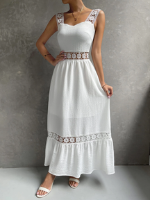 Vestido Longo Com Renda Júlia