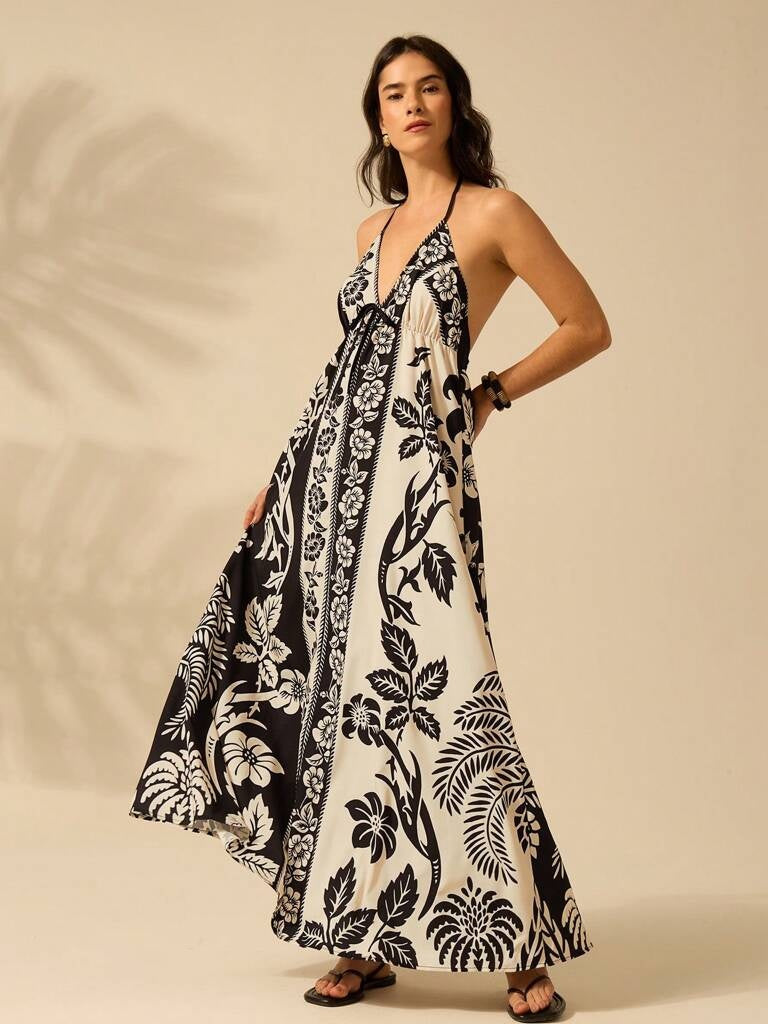 Vestido Longo Estampa Boêmia Lille
