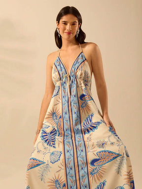Vestido Longo Estampa Boho Tropical Rafaelly