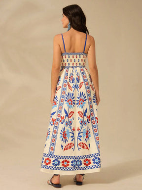 Vestido Longo Estampado Modelo Balli