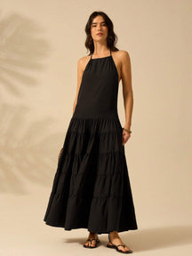 Vestido Longo Preto Panamá